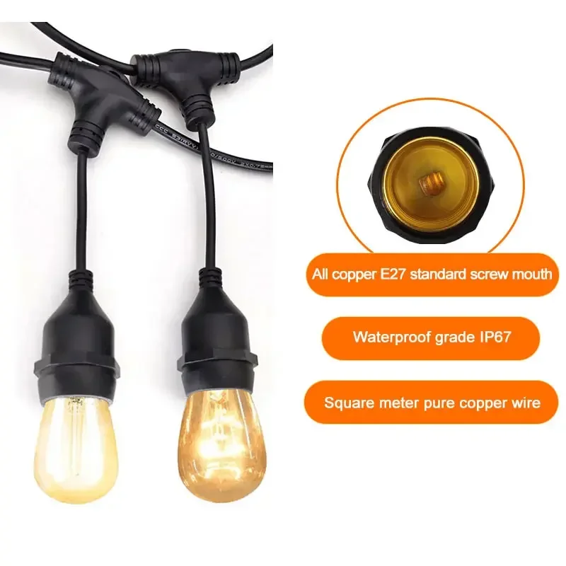 Impermeável LED String Lamp Ho - Outdoor Power Strip Weatherproof avaliação e preço